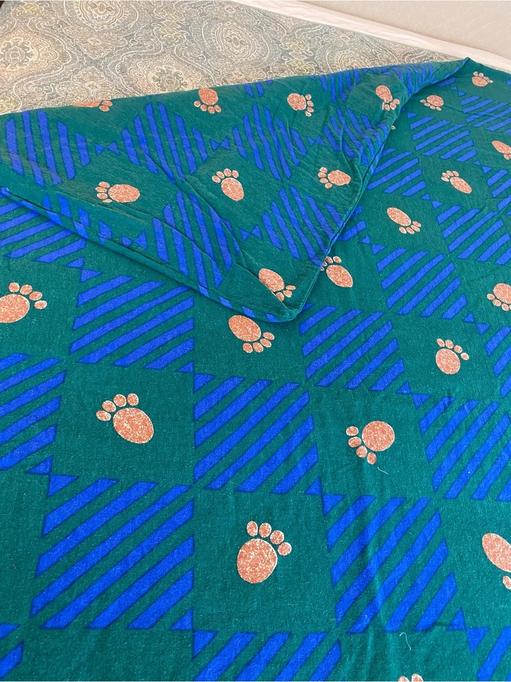 Teddy Bear Print 1990s Flannel Duvet cover Twin